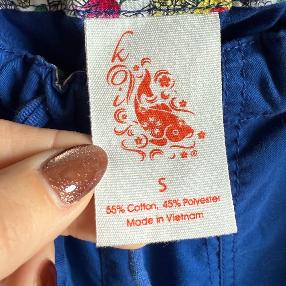Koi Lindsay Cargo Royal Blue scrub pants sz: Small Tall - Picture 6 of 13